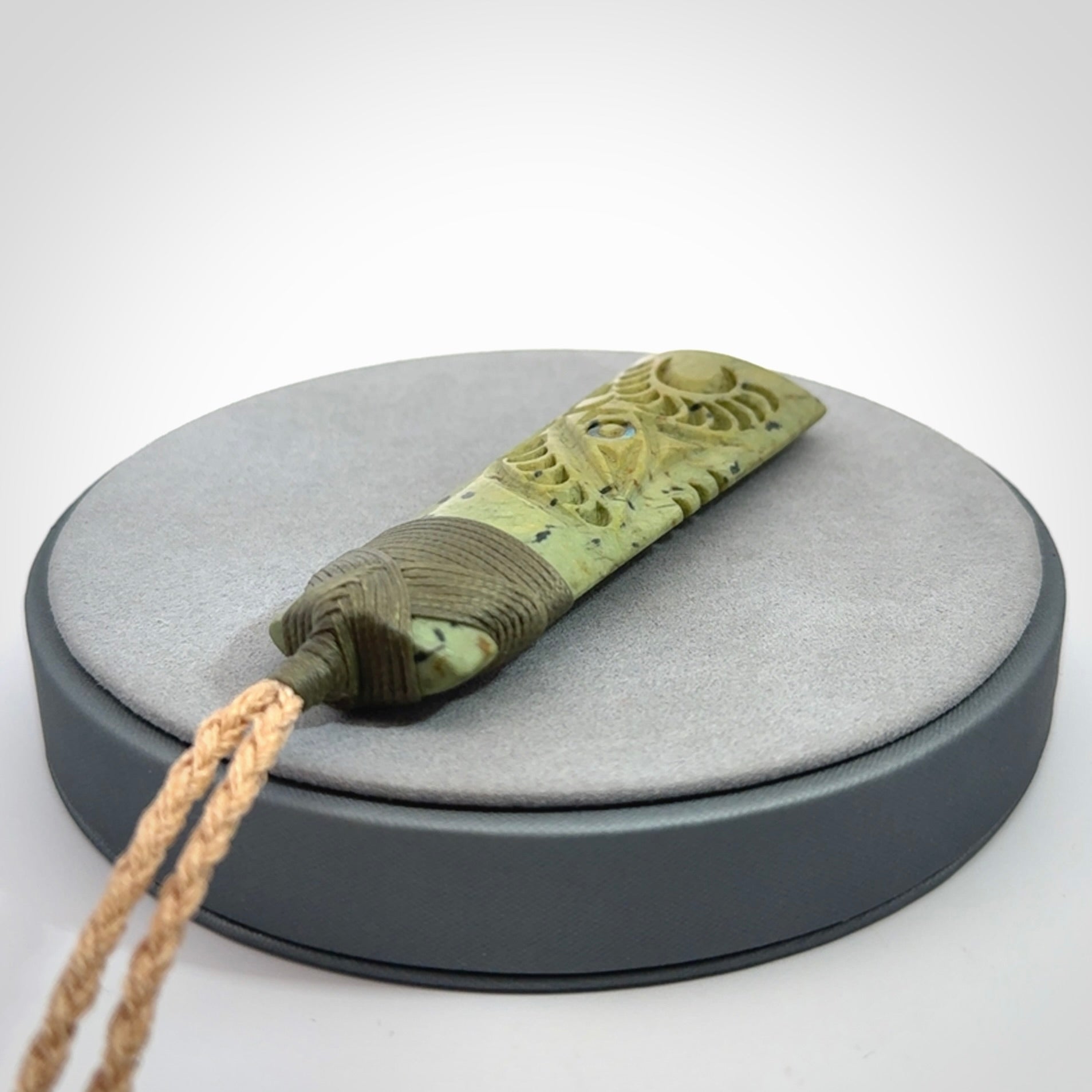 Hand carved New Zealand Jade Toki pendant
