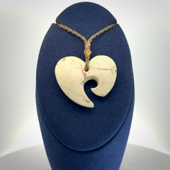 A Gorgeous heart pendant carved in New Zealand Jade