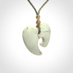 A Gorgeous heart pendant carved in New Zealand Jade