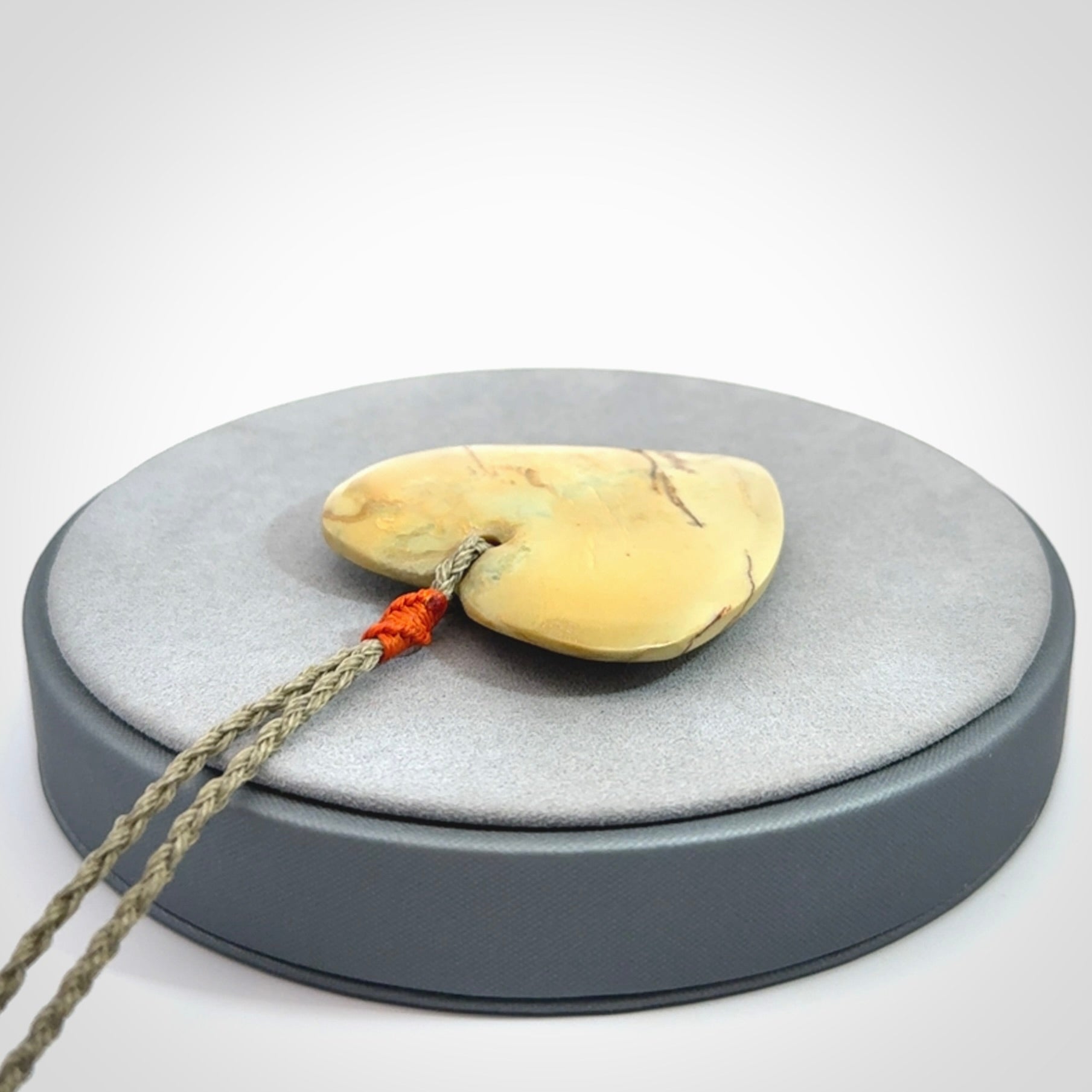 Hand carved New Zealand Jade heart pendant