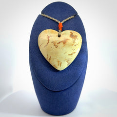 Hand carved New Zealand Jade heart pendant