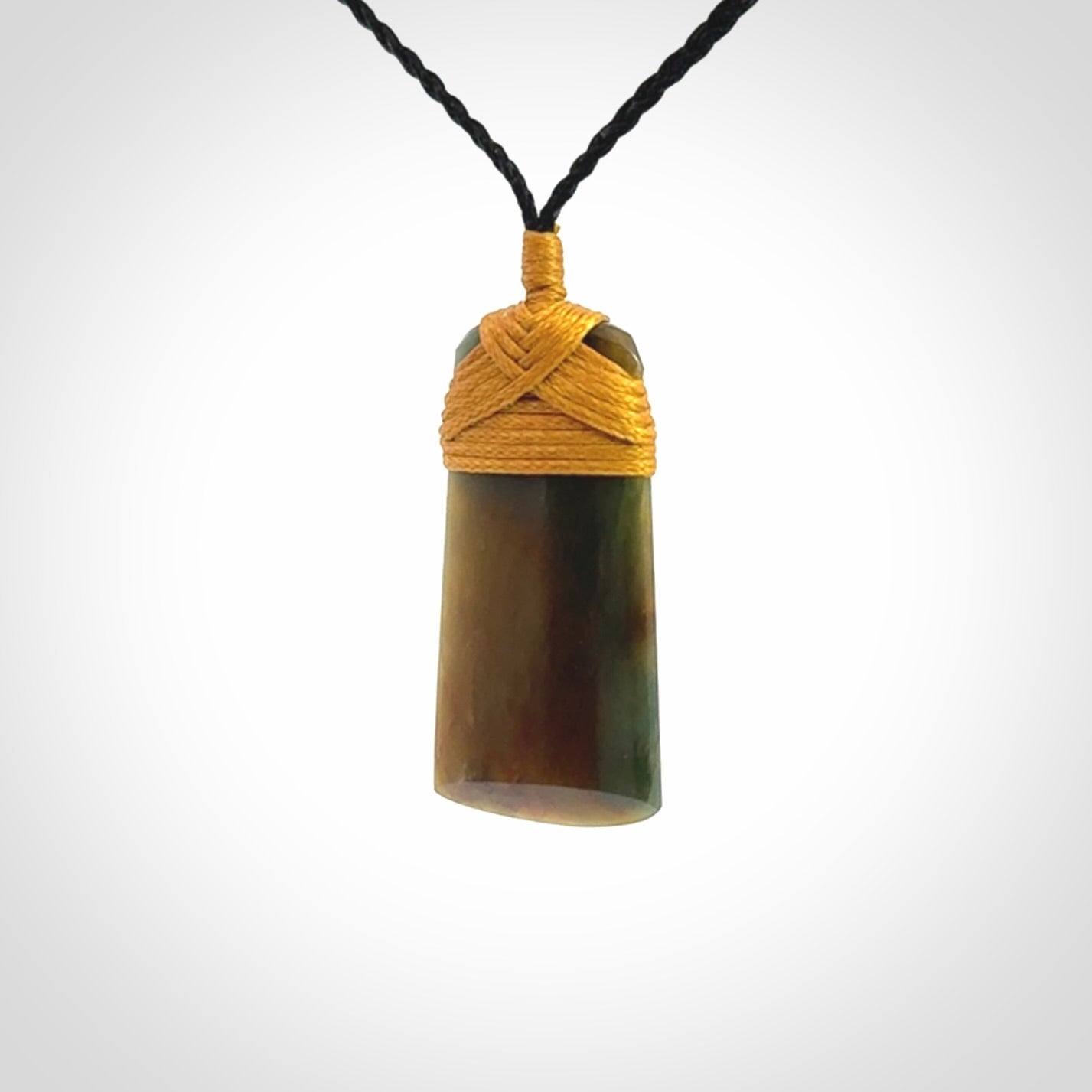 This beautiful toki pendant is carved in New Zealand Jade