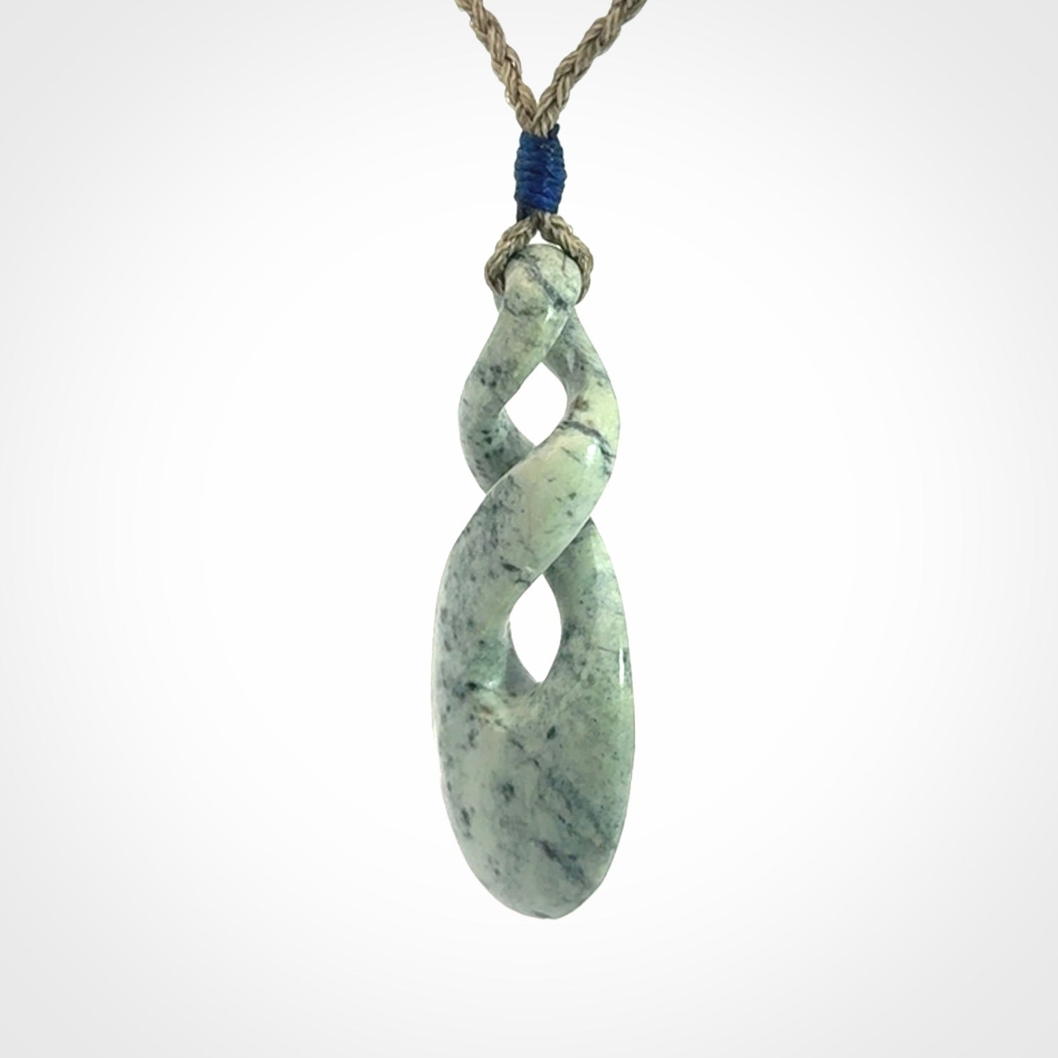 A Striking New Zealand Pounamu Twist Pendant
