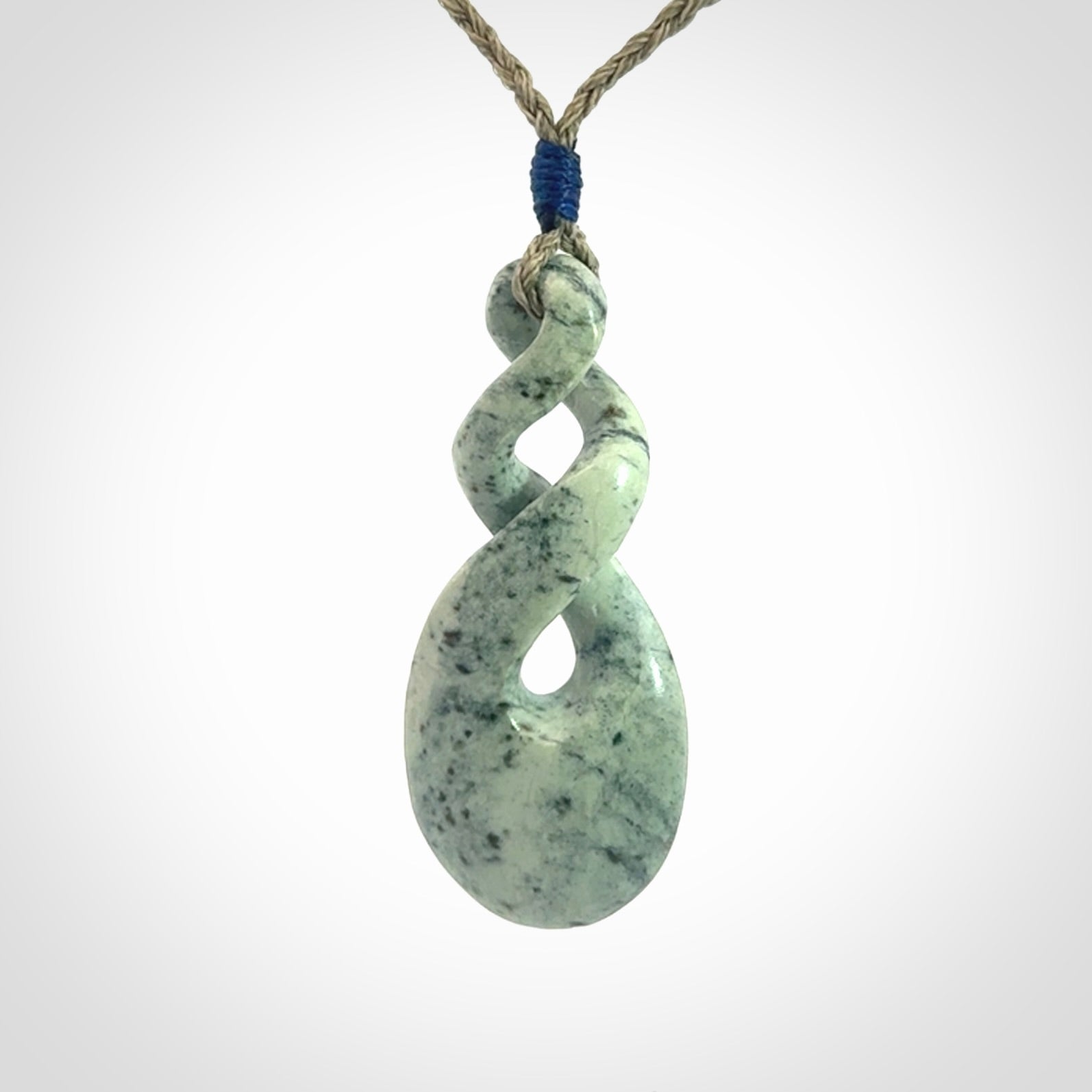 A Striking New Zealand Pounamu Twist Pendant