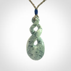 A Striking New Zealand Pounamu Twist Pendant