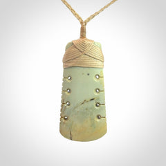 A Wonderful Notched Toki Carved in Flower Jade
