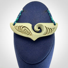 Hand carved New Zealand Jade whaletail pendant
