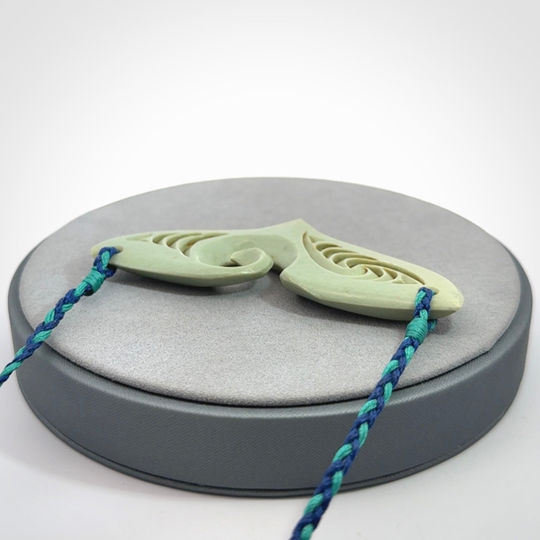 Hand carved New Zealand Jade whaletail pendant