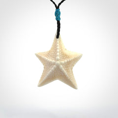 Hand carved bone starfish pendants