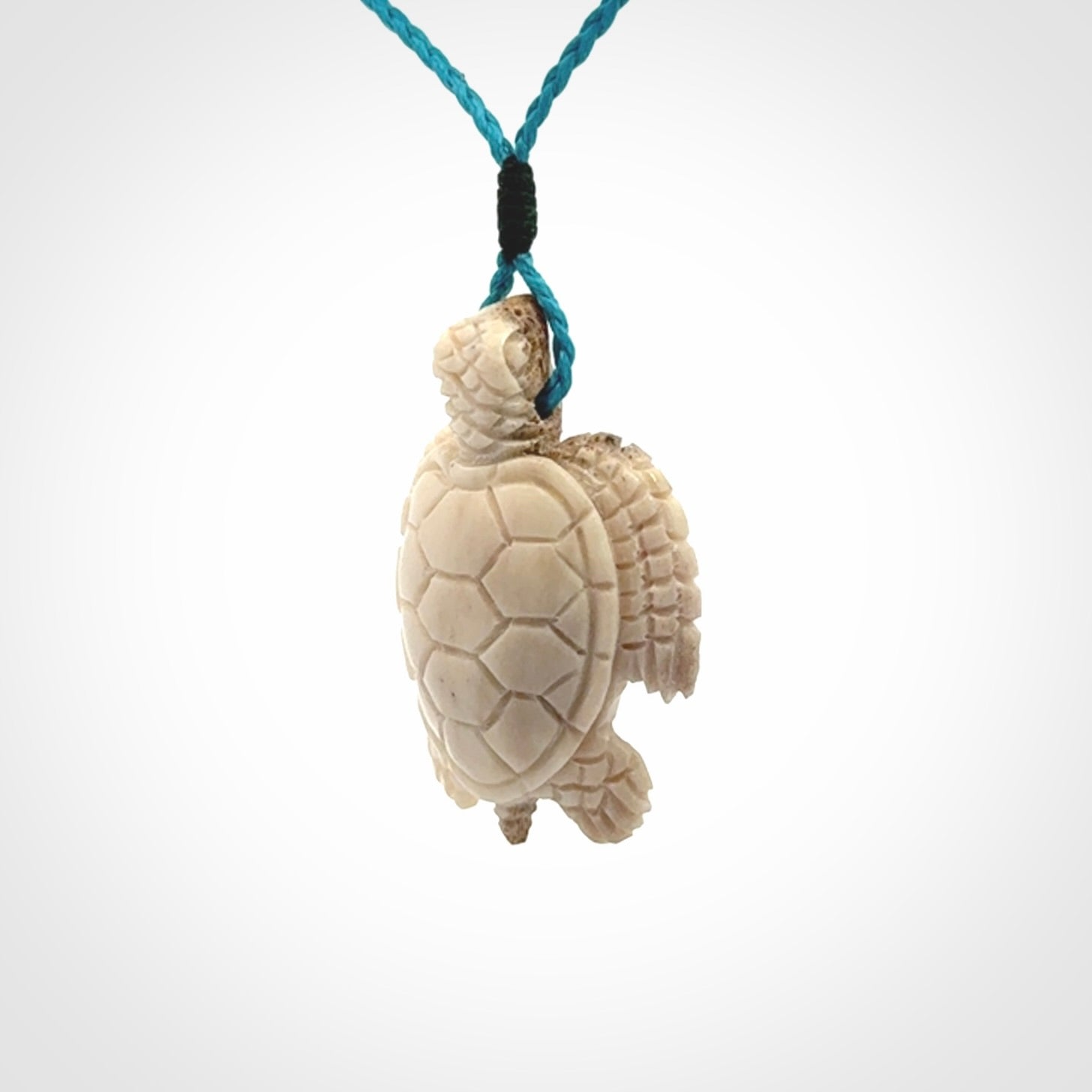 Hand Carved Deer Antler Turtle Pendants