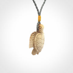 A Beautiful Turtle Pendant, Carved in Antler