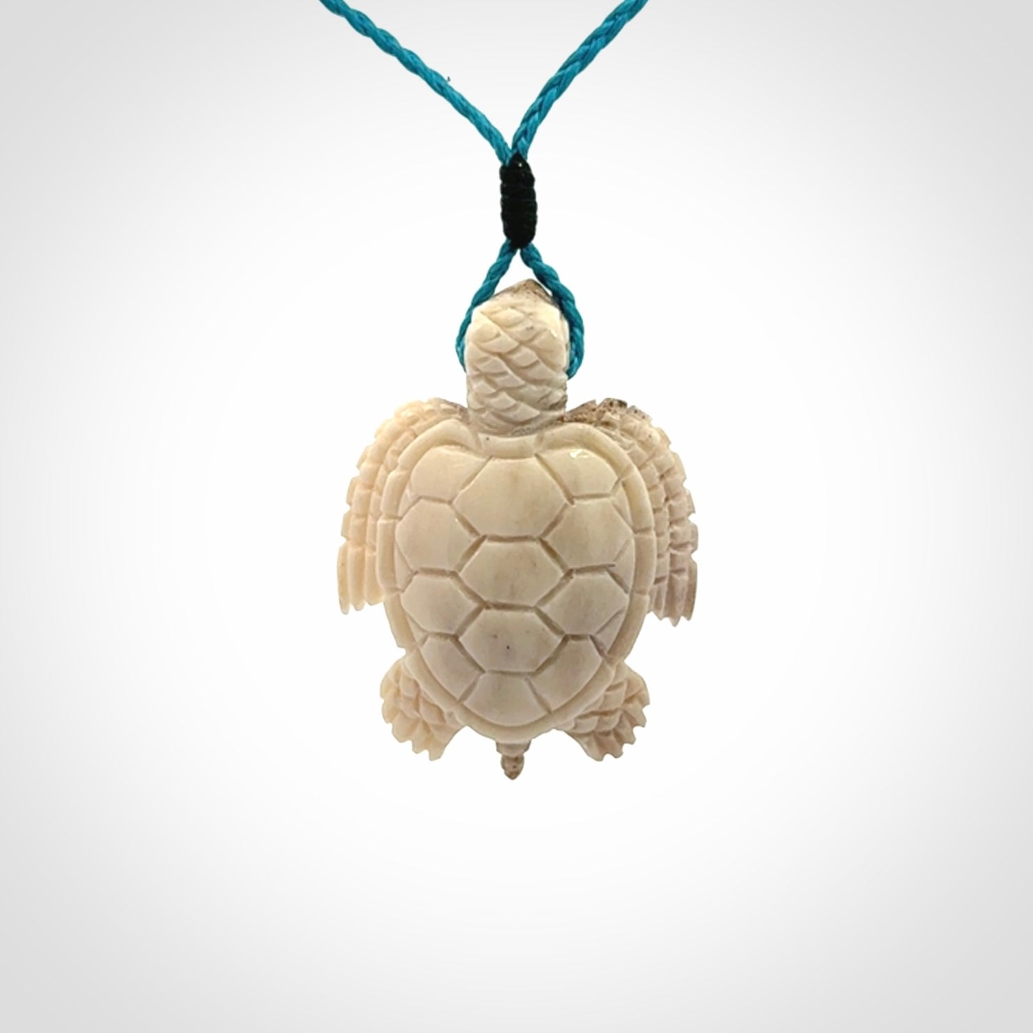 Hand Carved Deer Antler Turtle Pendants