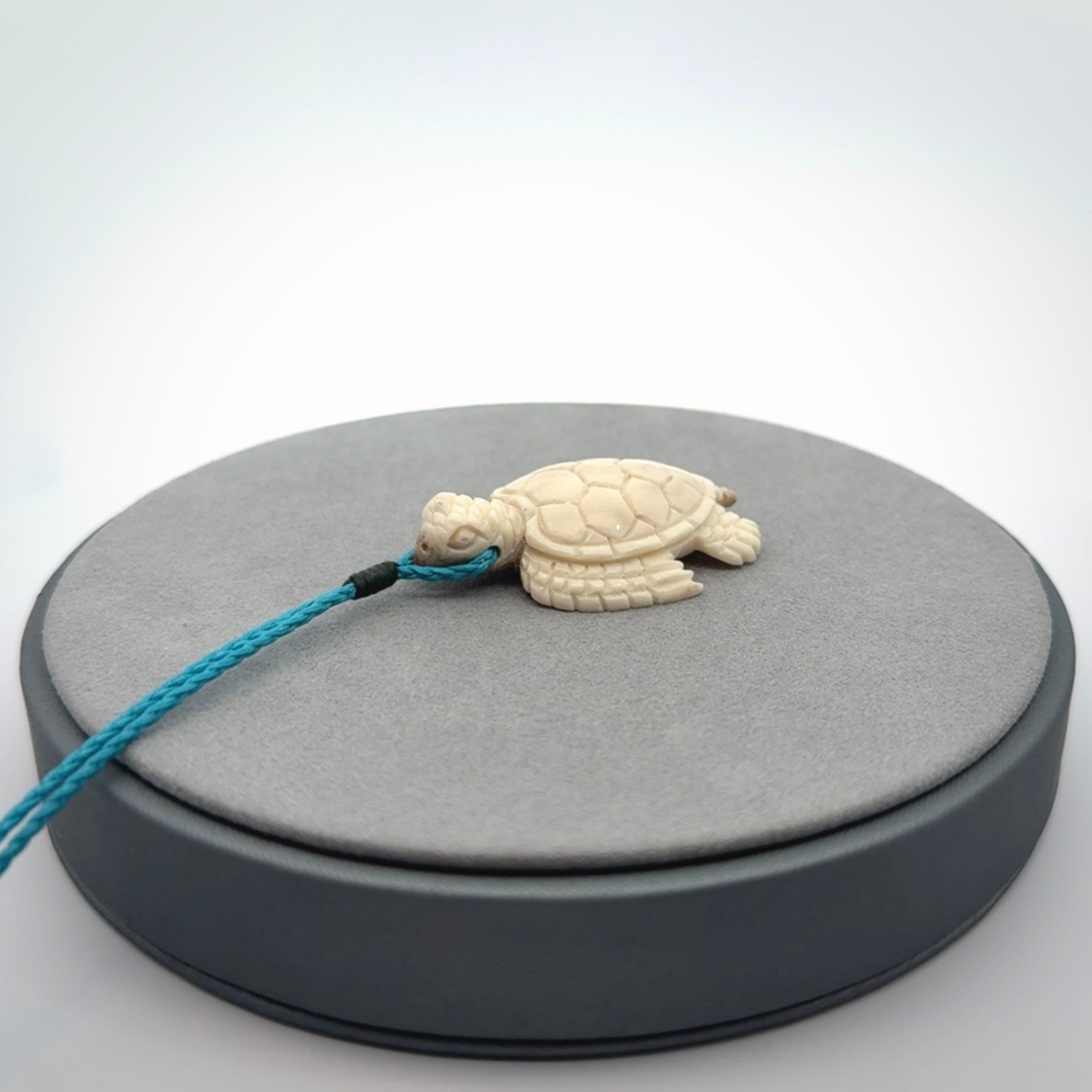 Hand Carved Deer Antler Turtle Pendants