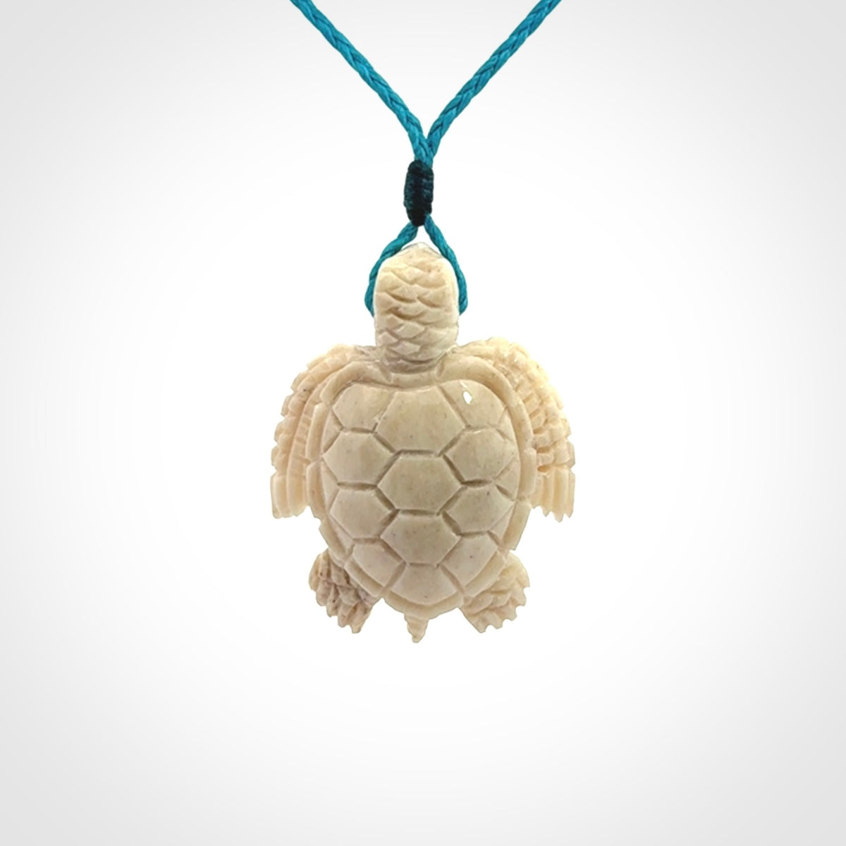 Hand Carved Deer Antler Turtle Pendants
