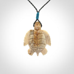 Hand Carved Deer Antler Turtle Pendants