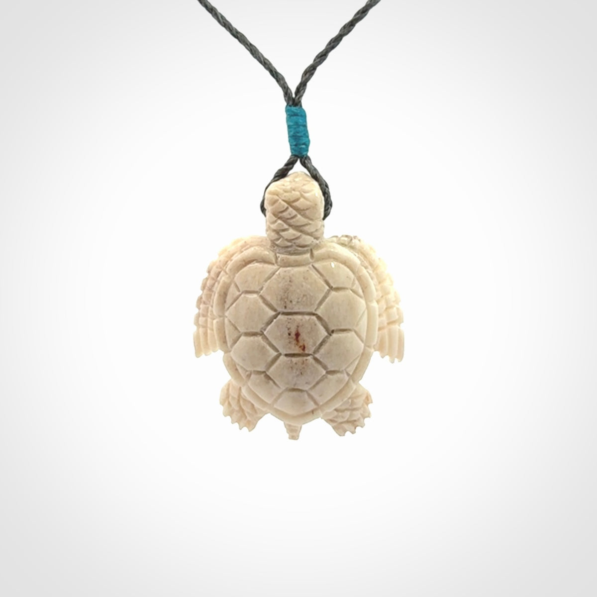 Hand Carved Deer Antler Turtle Pendants