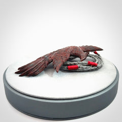 Hand carved jasper phoenix pendant