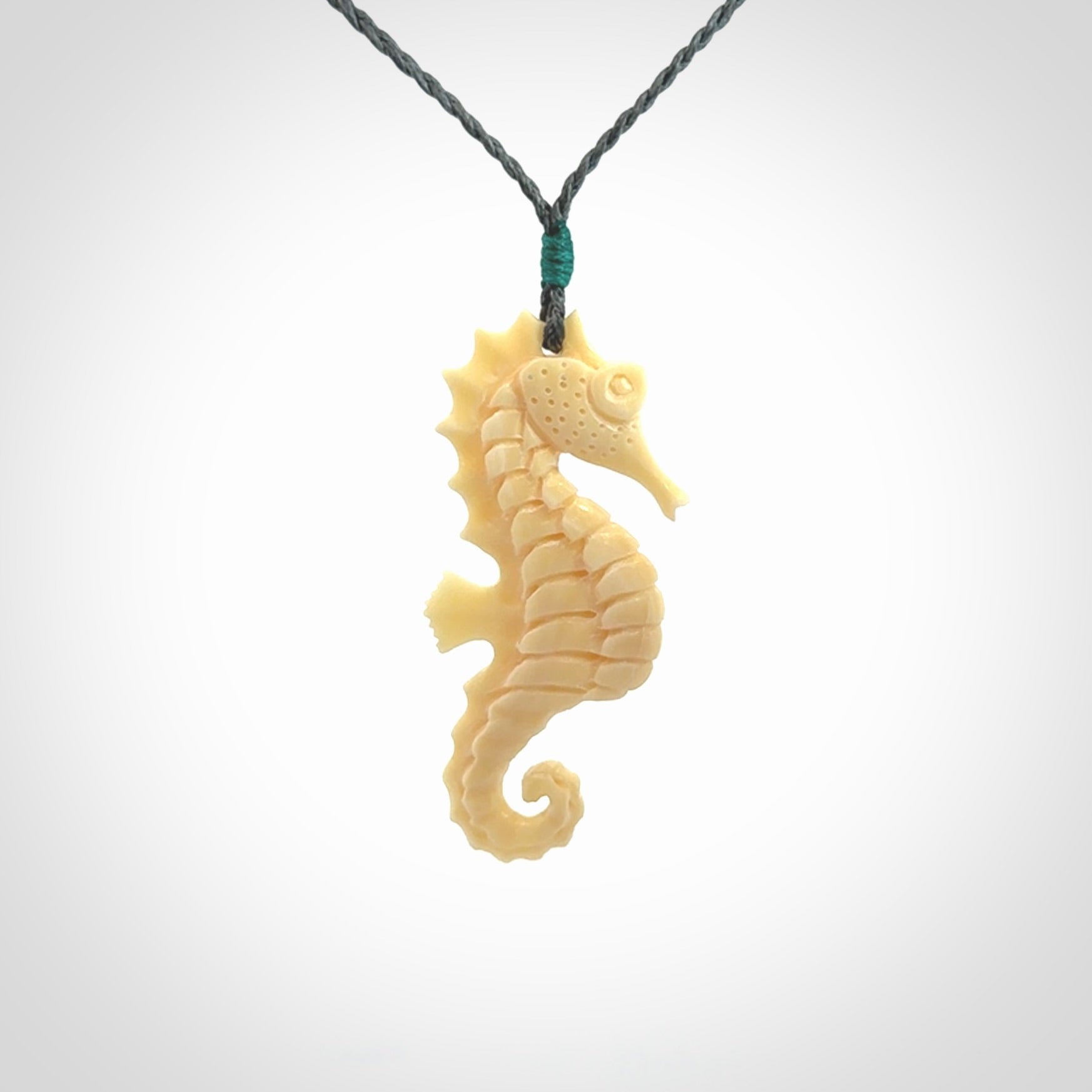 Magnificent Mammoth Tusk Seahorse Pendants