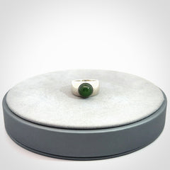 A Beautiful New Zealand Jade and Sterling Silver Ring