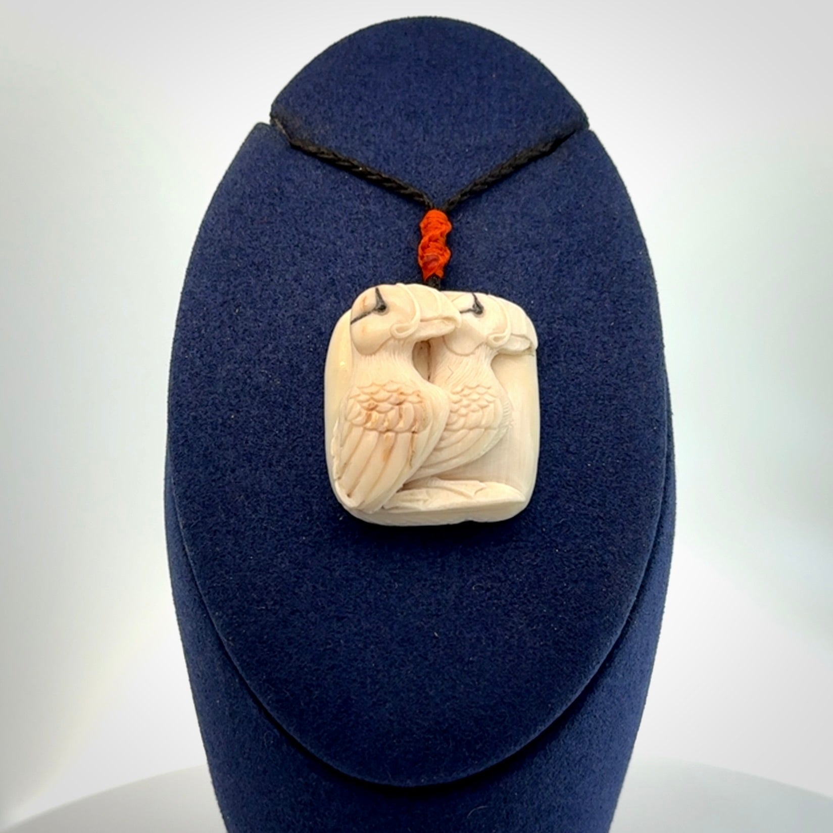 Puffin Pendant Beautifully Carved in Mammoth Tusk