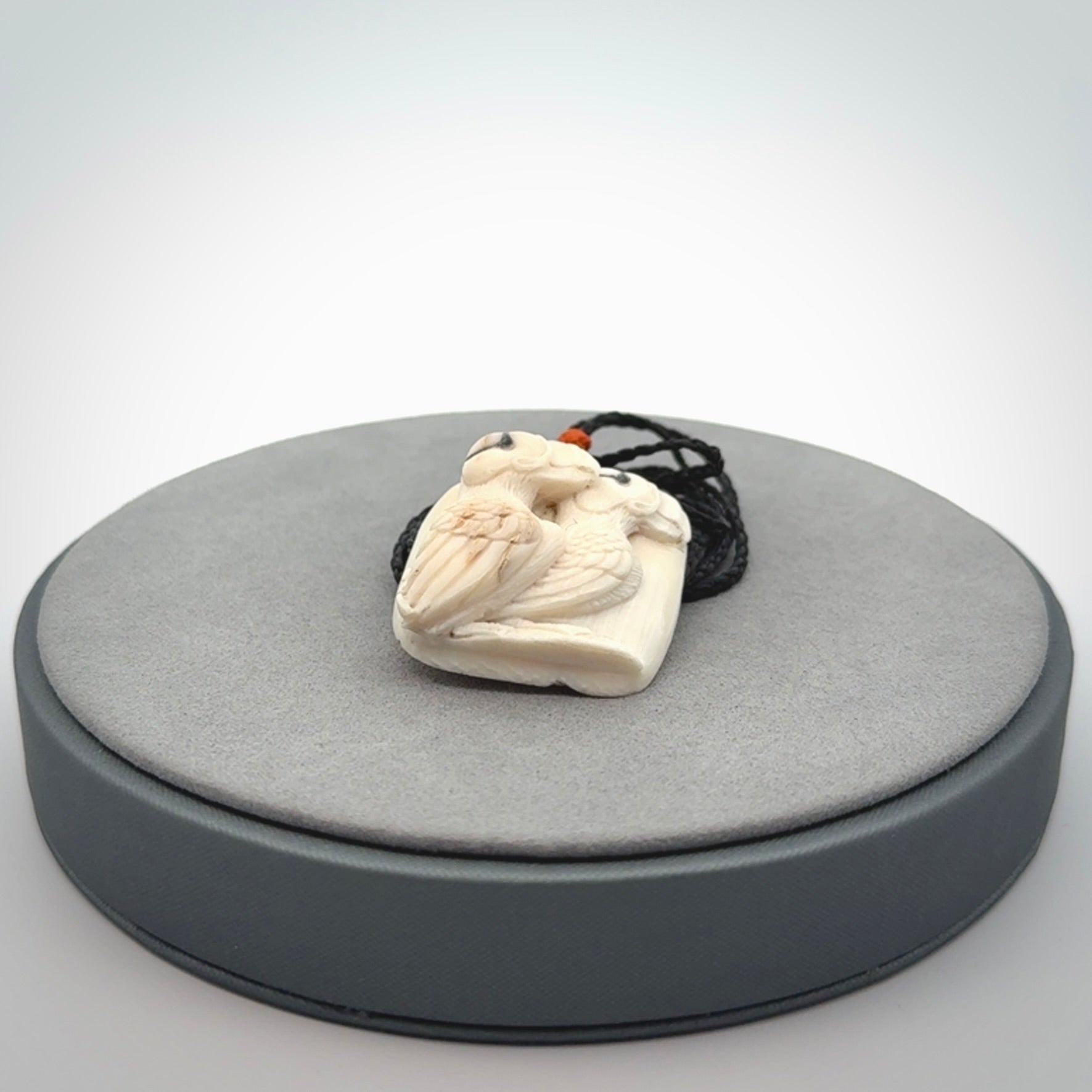 Puffin Pendant Beautifully Carved in Mammoth Tusk
