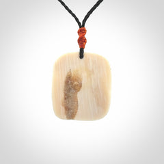 Puffin Pendant Beautifully Carved in Mammoth Tusk