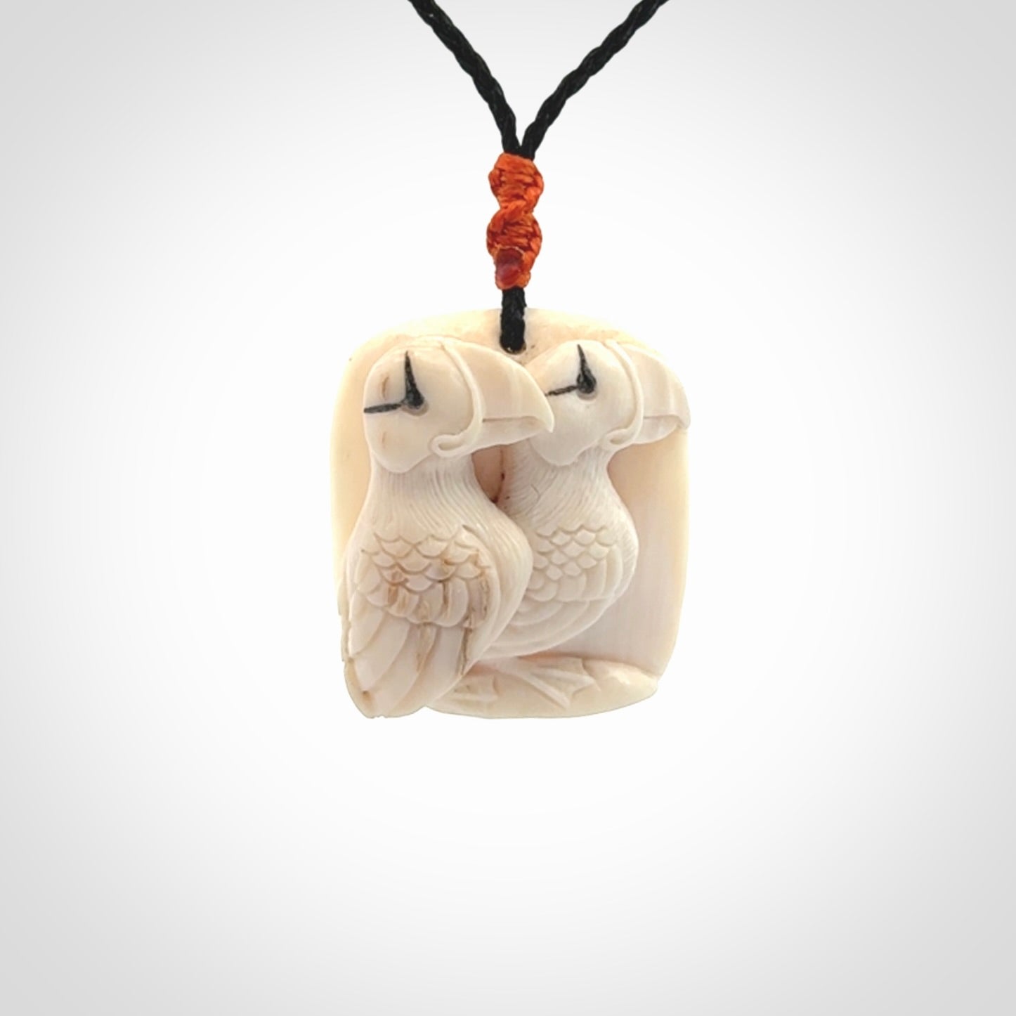 Puffin Pendant Beautifully Carved in Mammoth Tusk
