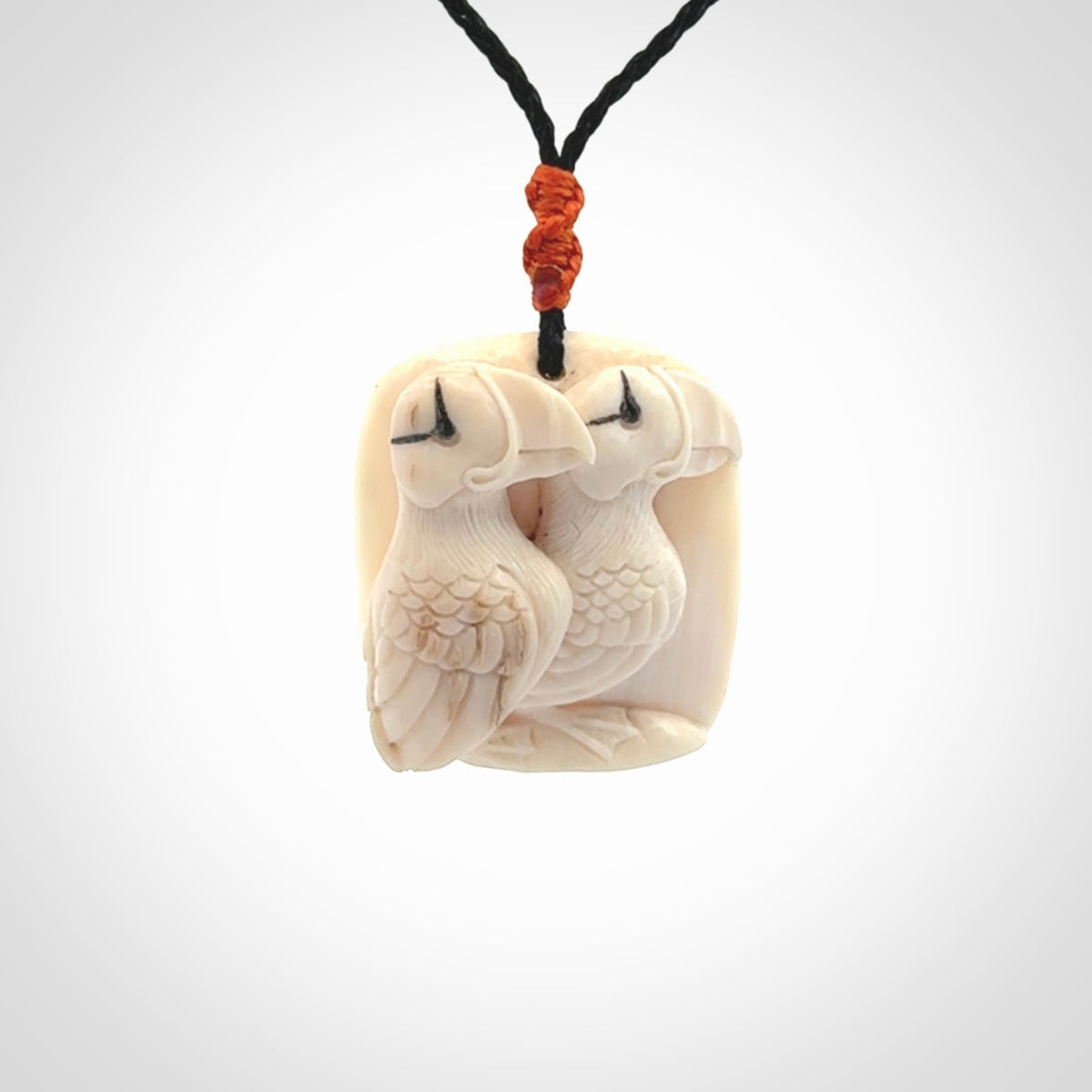 Puffin Pendant Beautifully Carved in Mammoth Tusk