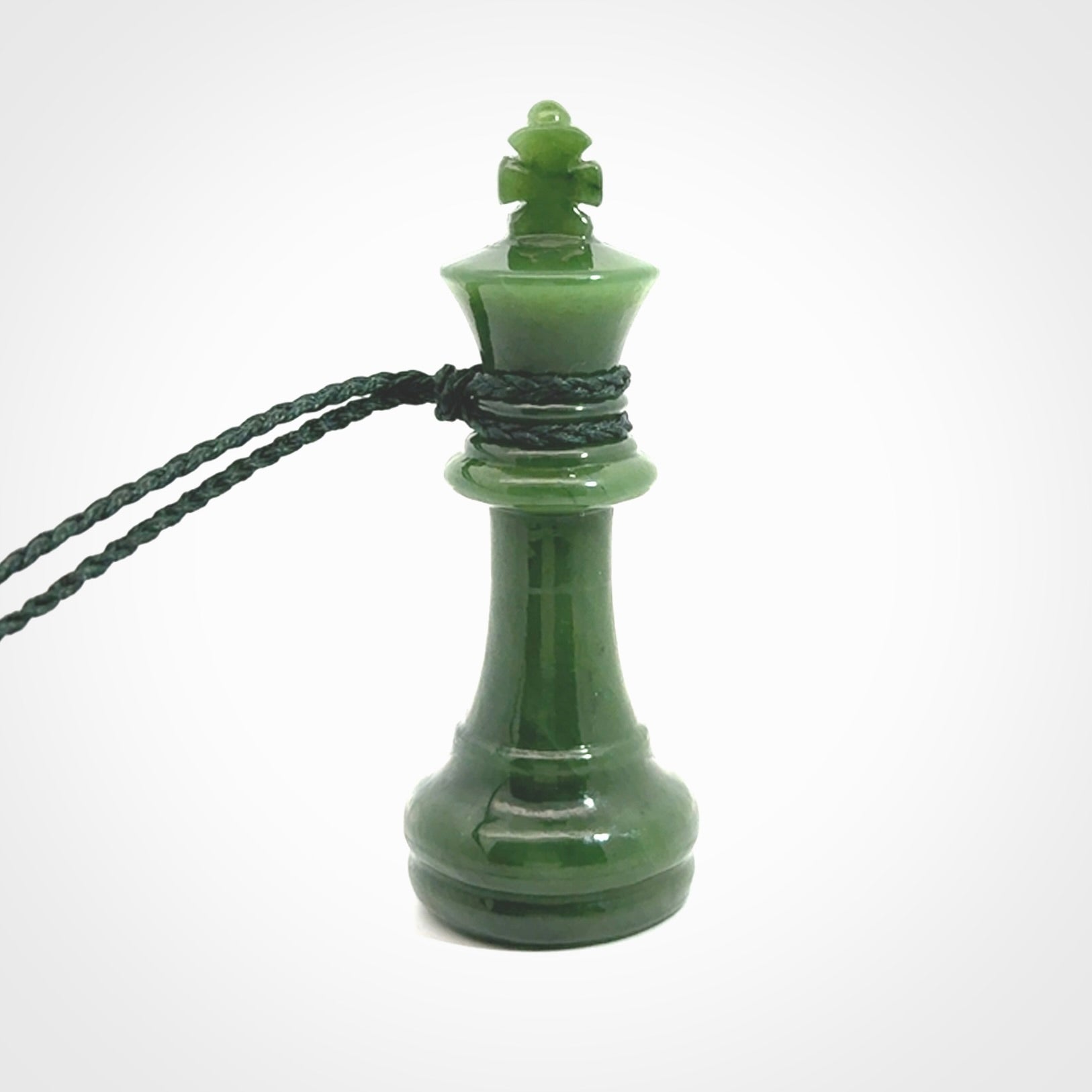 Hand carved jade chess pendants. Hand made chess piece necklaces, carved from British Columbian Jade.