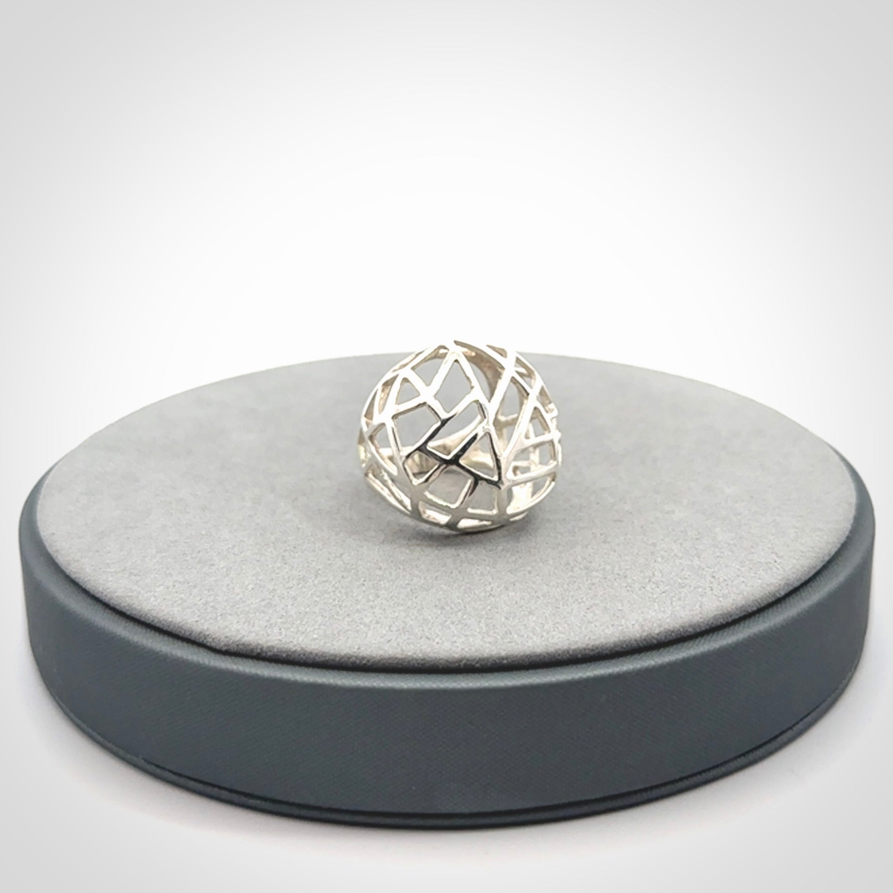 A Stand Out Sterling Silver Cage Ring