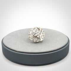 A Stand Out Sterling Silver Cage Ring