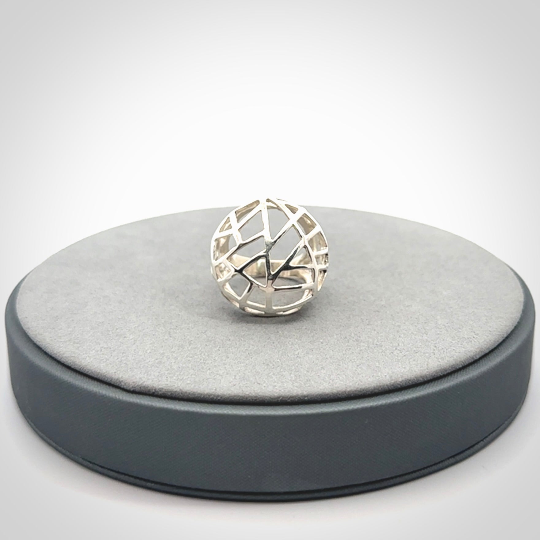 A Stand Out Sterling Silver Cage Ring