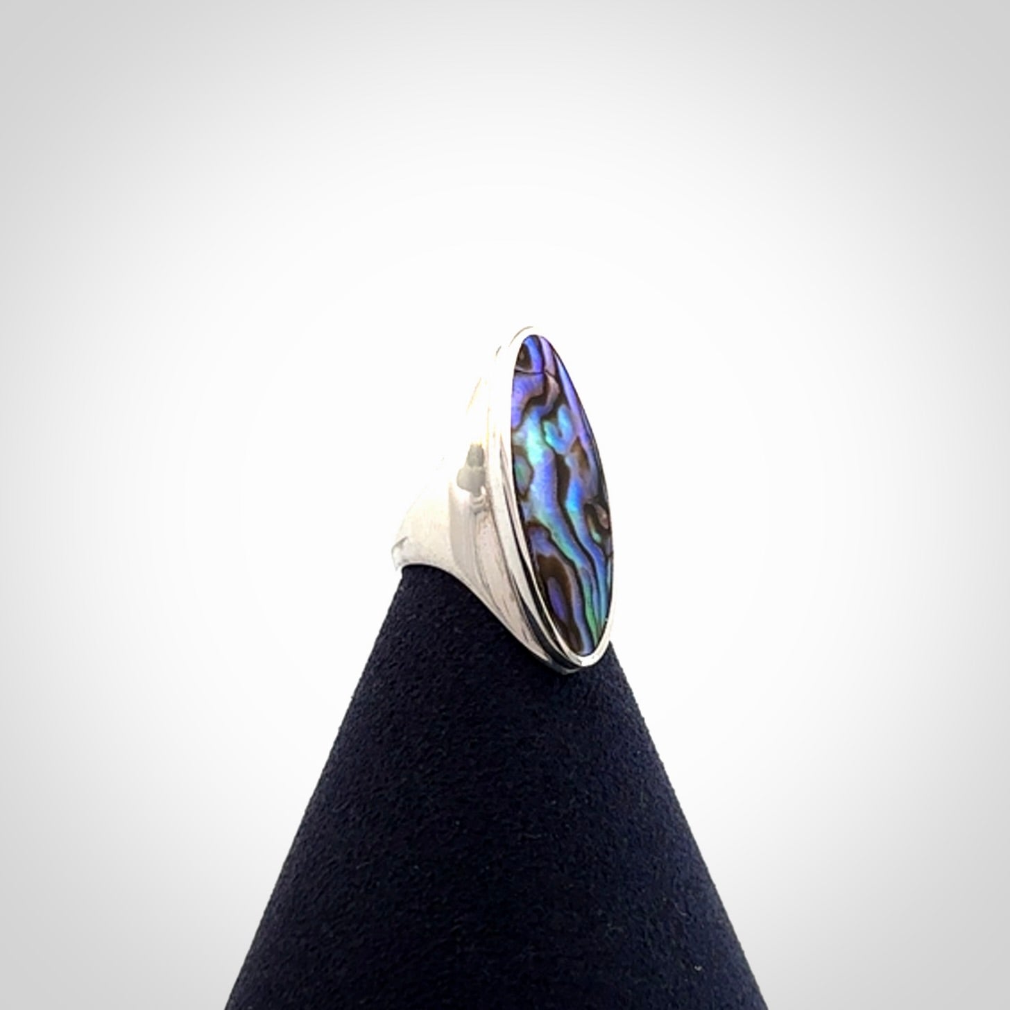 Paua shell and sterling silver ring