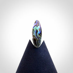 Paua shell and sterling silver ring