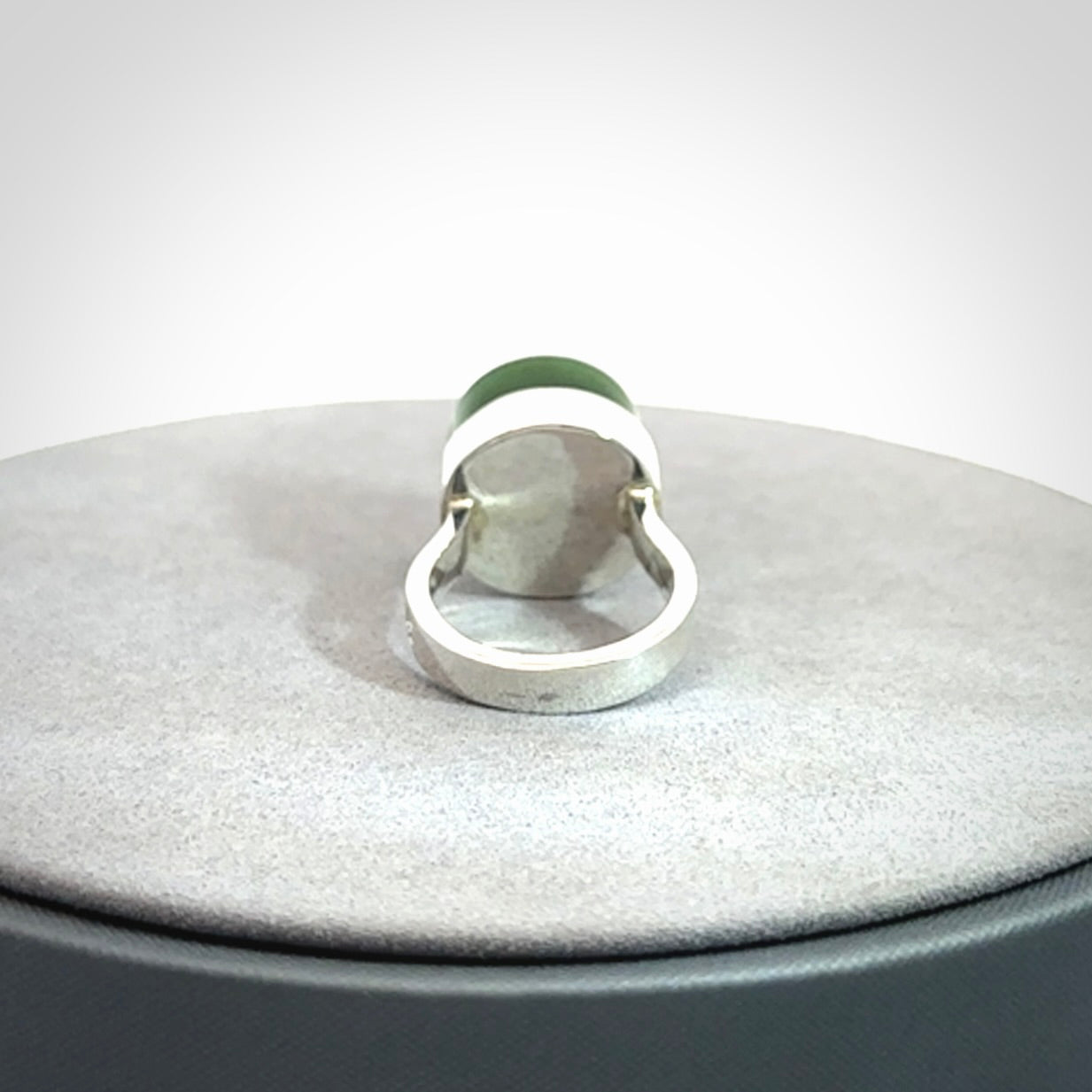 Beautiful New Zealand Jade and Sterling Silver Ring
