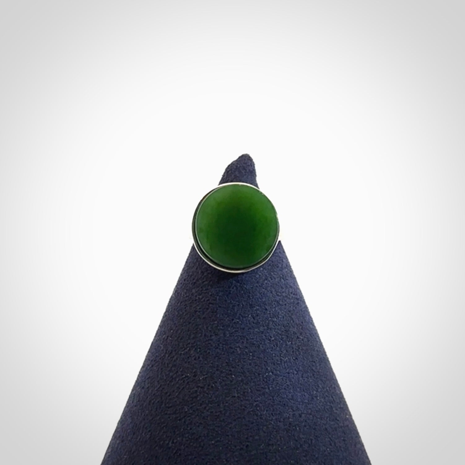 Beautiful New Zealand Jade and Sterling Silver Ring