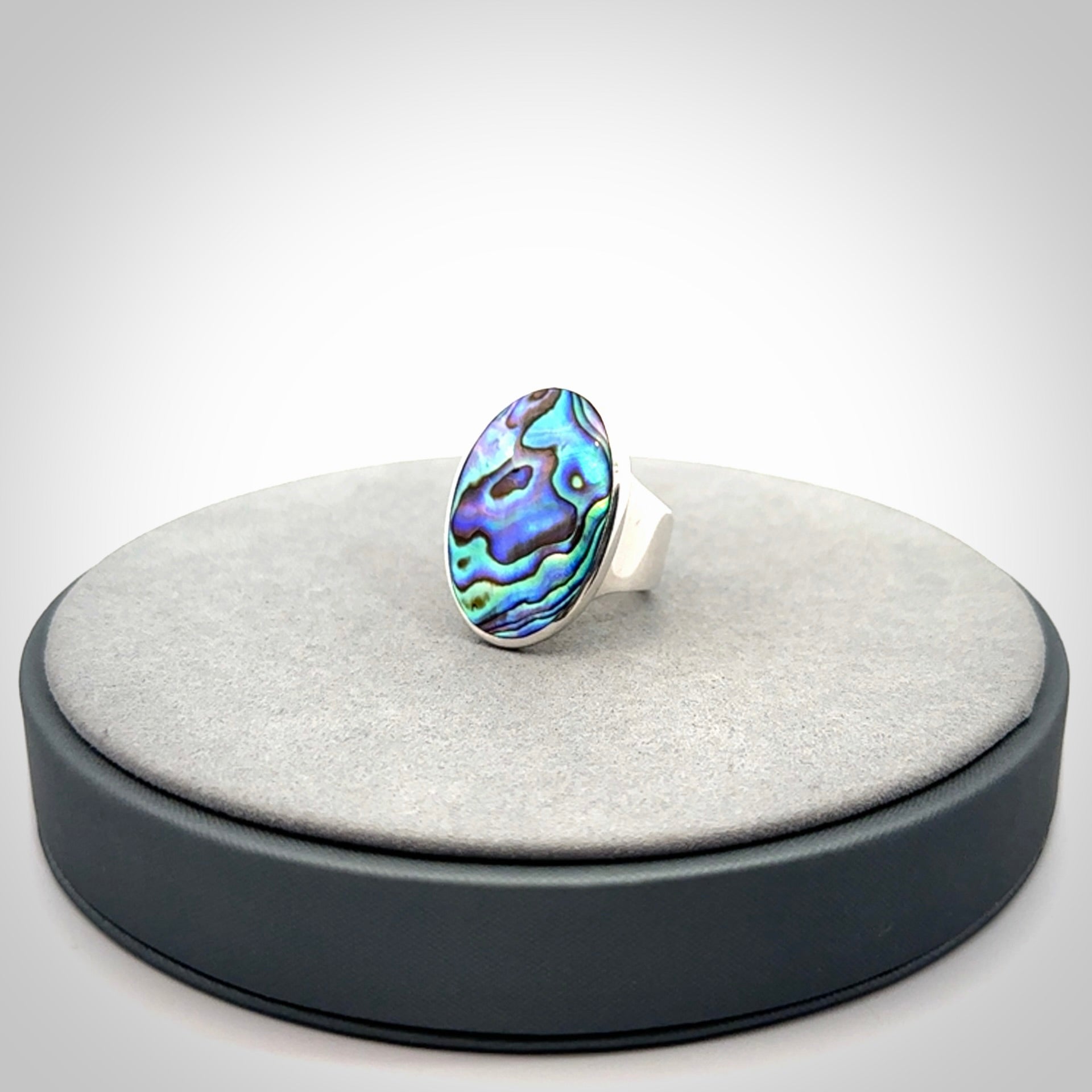 Paua shell and sterling silver ring