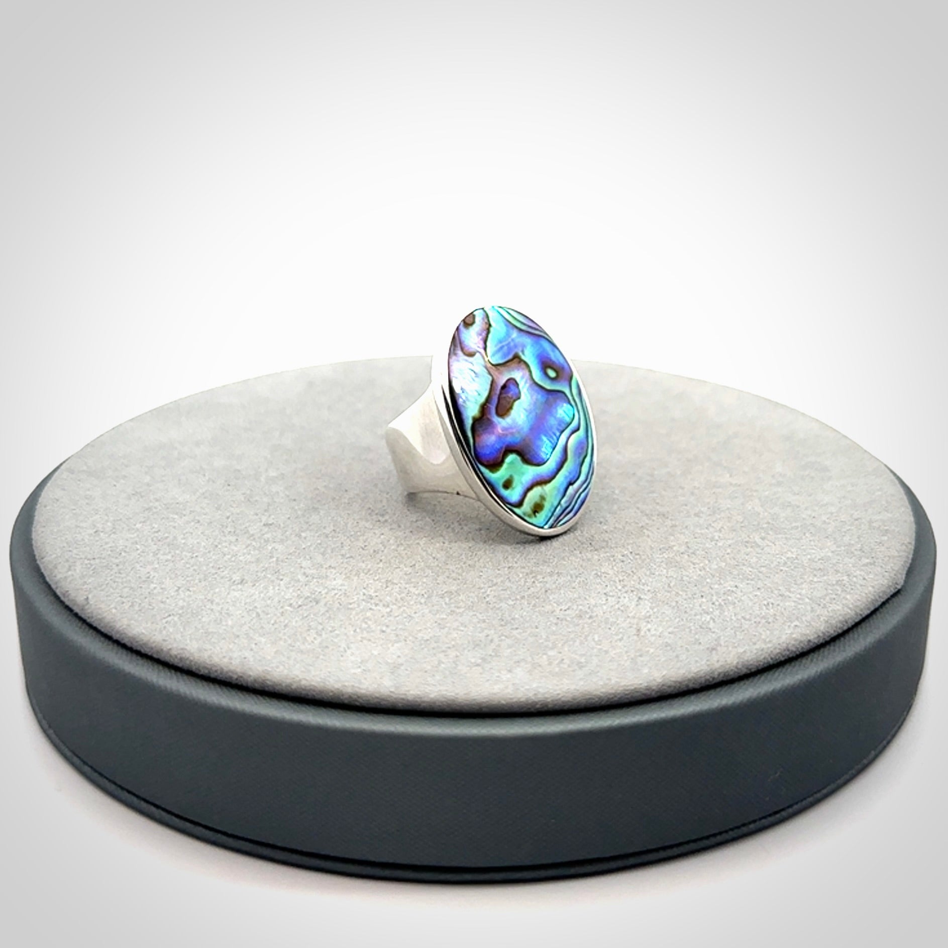 Paua shell and sterling silver ring