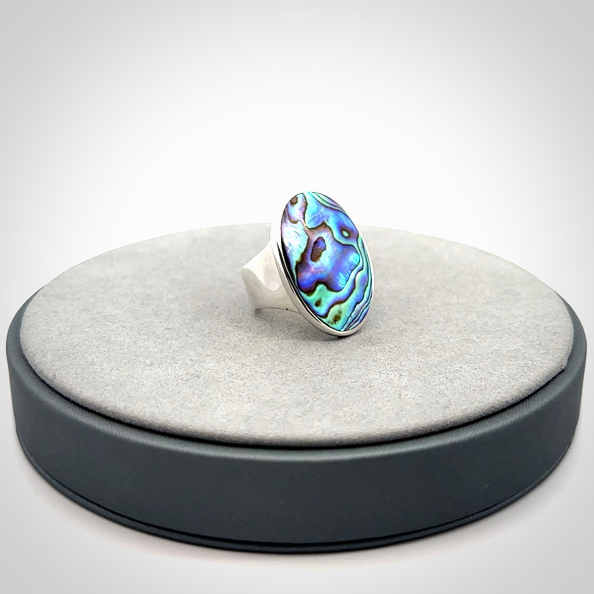 Paua shell and sterling silver ring