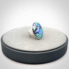 Paua shell and sterling silver ring