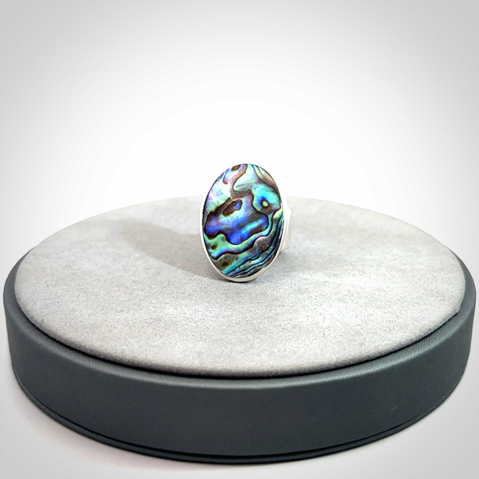 Paua shell and sterling silver ring