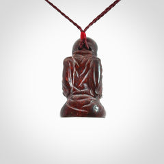A Very Cool Skeleton Monk pendant, Carved in Jasper