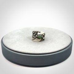 Hand crafted sterling silver ring with New Zealand Jade insert