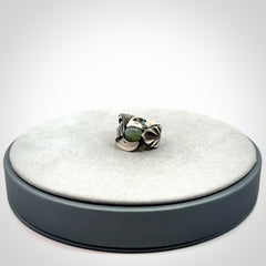 Hand crafted sterling silver ring with New Zealand Jade insert