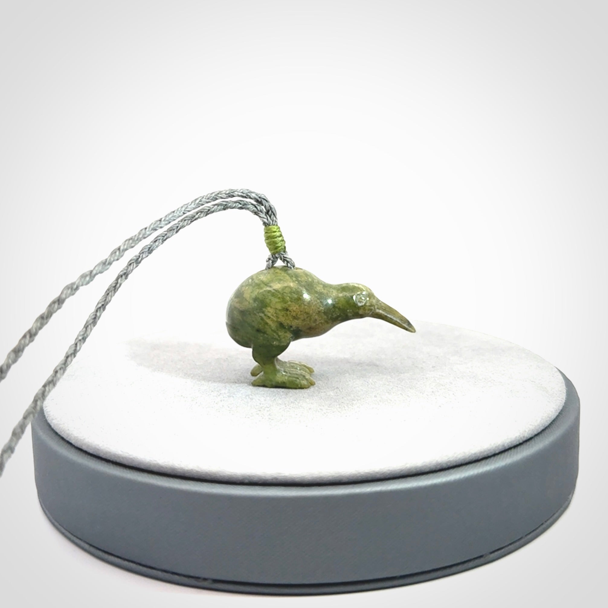 Hand Carved Jade Kiwi Pendants