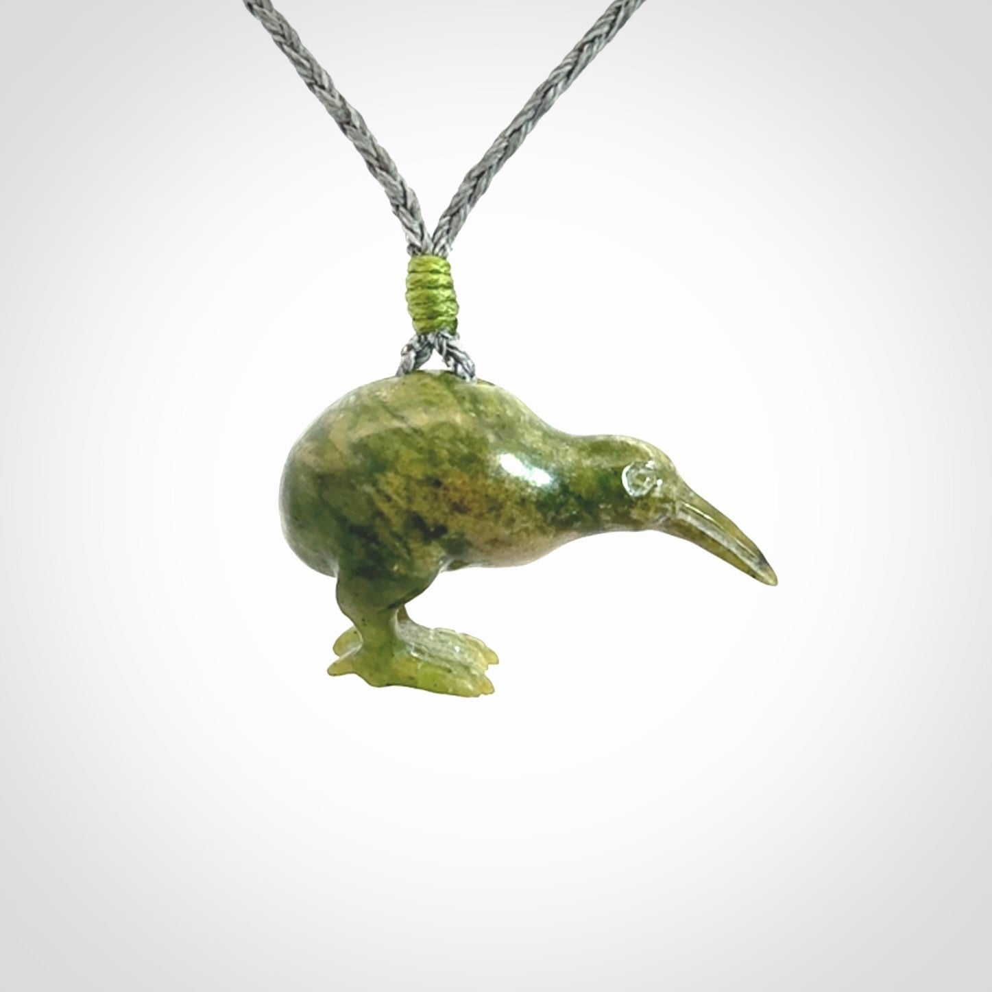 Hand Carved Jade Kiwi Pendants