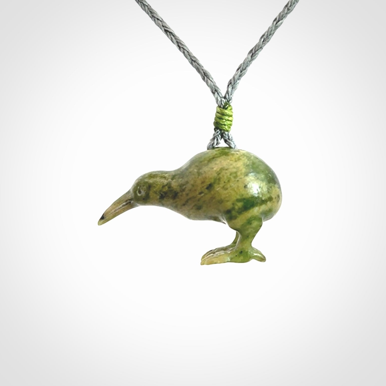 Hand Carved Jade Kiwi Pendants