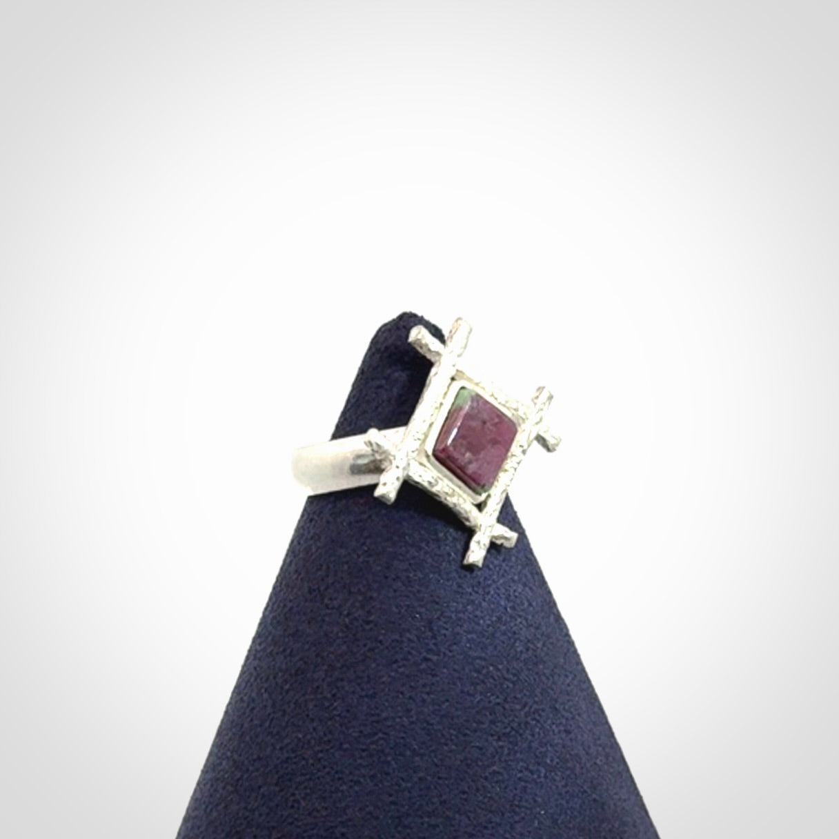 Ruby Stone and Sterling Silver Ring