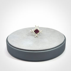Ruby Stone and Sterling Silver Ring
