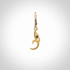A beautiful woolly mammoth tusk earring.